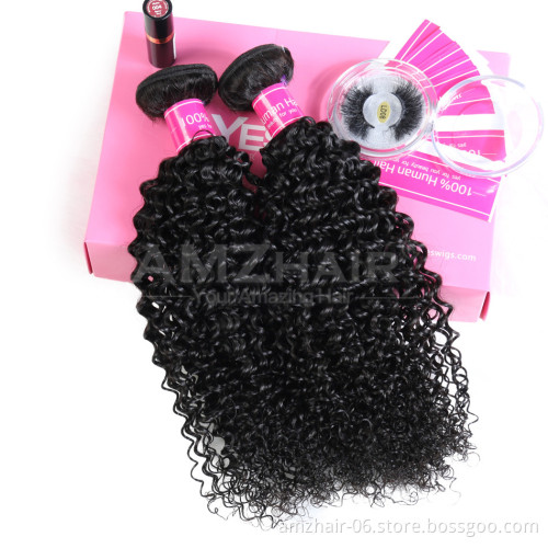 10A Quality Afro Kinky Curly Hair Double Weft Bundles 30 Inch Mongolian Virgin Human Cuticle Aligned Hair Extension Bouncy Curls